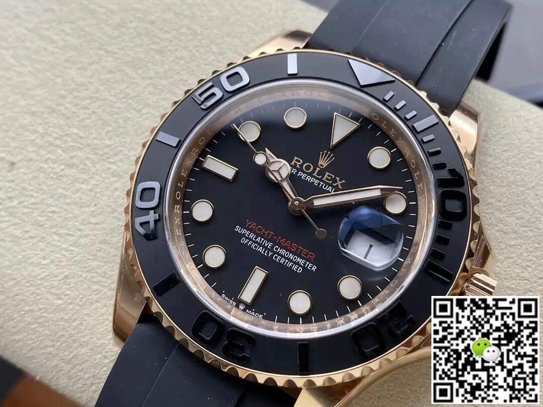 Rolex Yacht Master M126655-0002 Clean Factory 1:1 Best Edition Replica Watch Black Rubber Strap