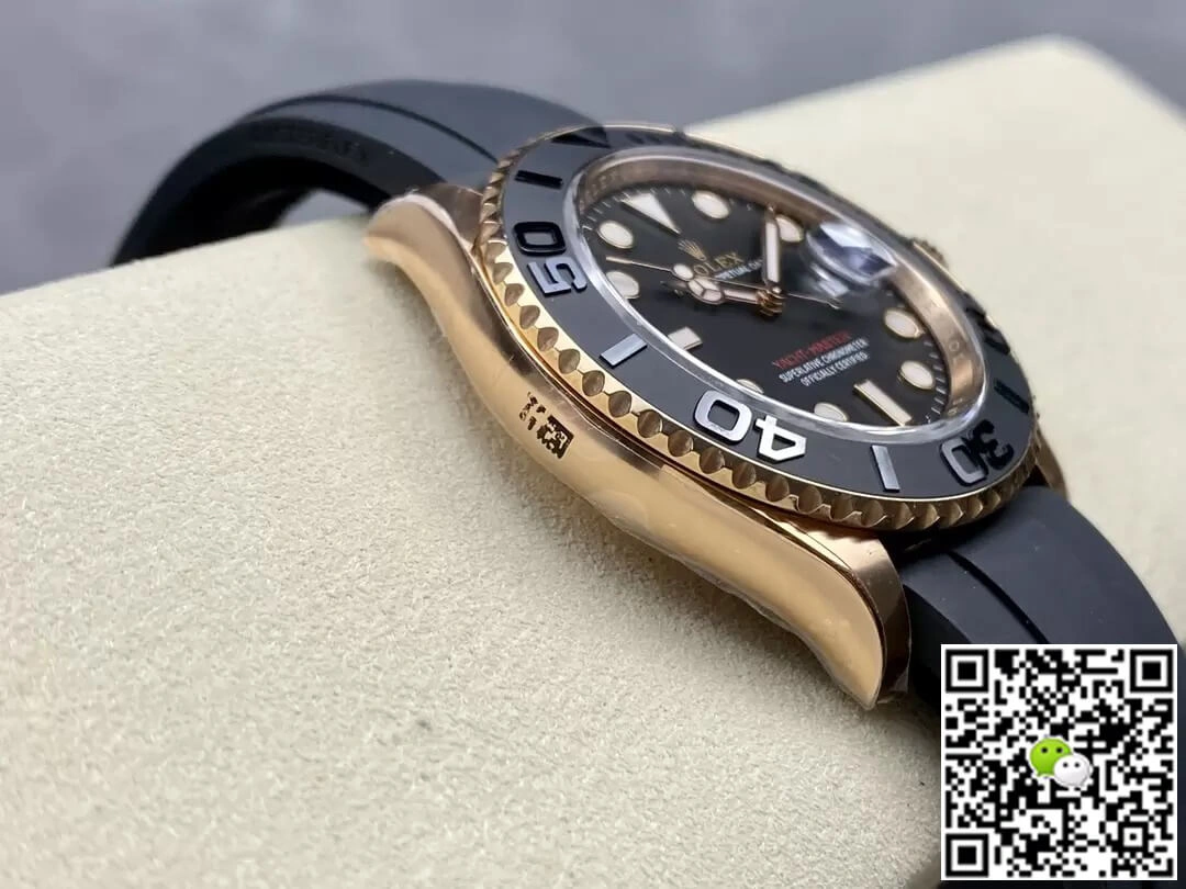 Rolex Yacht Master M126655-0002 Clean Factory 1:1 Best Edition Replica Watch Black Rubber Strap