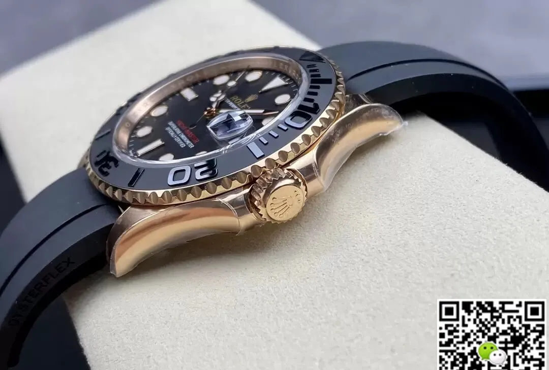 Rolex Yacht Master M126655-0002 Clean Factory 1:1 Best Edition Replica Watch Black Rubber Strap