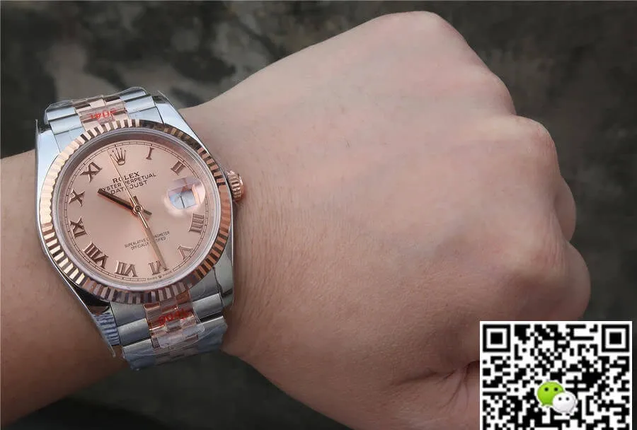 Rolex Datejust 116231 36MM GM Factory 1:1 Best Edition Replica Watch Pink Stainless Steel Dial