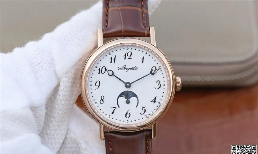 Breguet Classique Moonphase 9087BB TW Factory 1:1 Best Edition Replica Watch White Dial