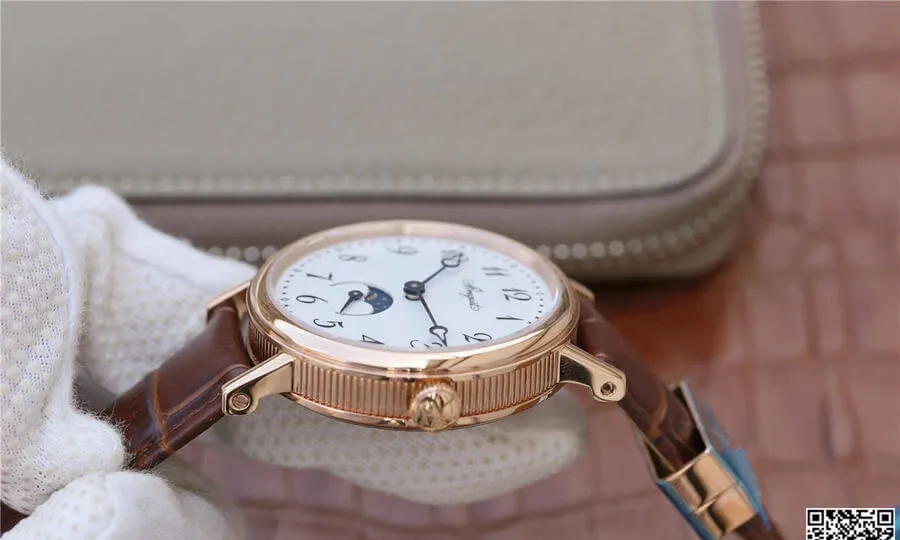 Breguet Classique Moonphase 9087BB TW Factory 1:1 Best Edition Replica Watch White Dial