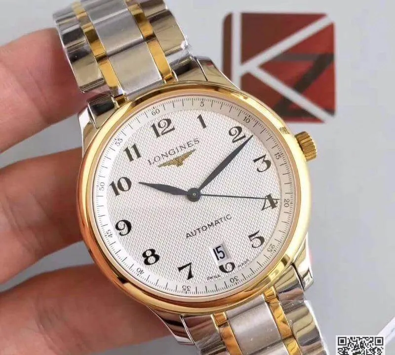 Longines Master Collection KZ Factory 1:1 Best Edition Replica Watch Swiss ETA2824 18K Gold Two Tone Stainless Steel Bracelet