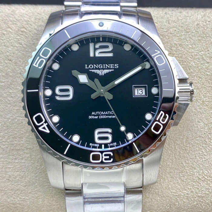 Longines HydroConquest L3.781.4.56.6 ZF Factory 1:1 Best Edition Replica Watch Black Dial Swiss L888.2