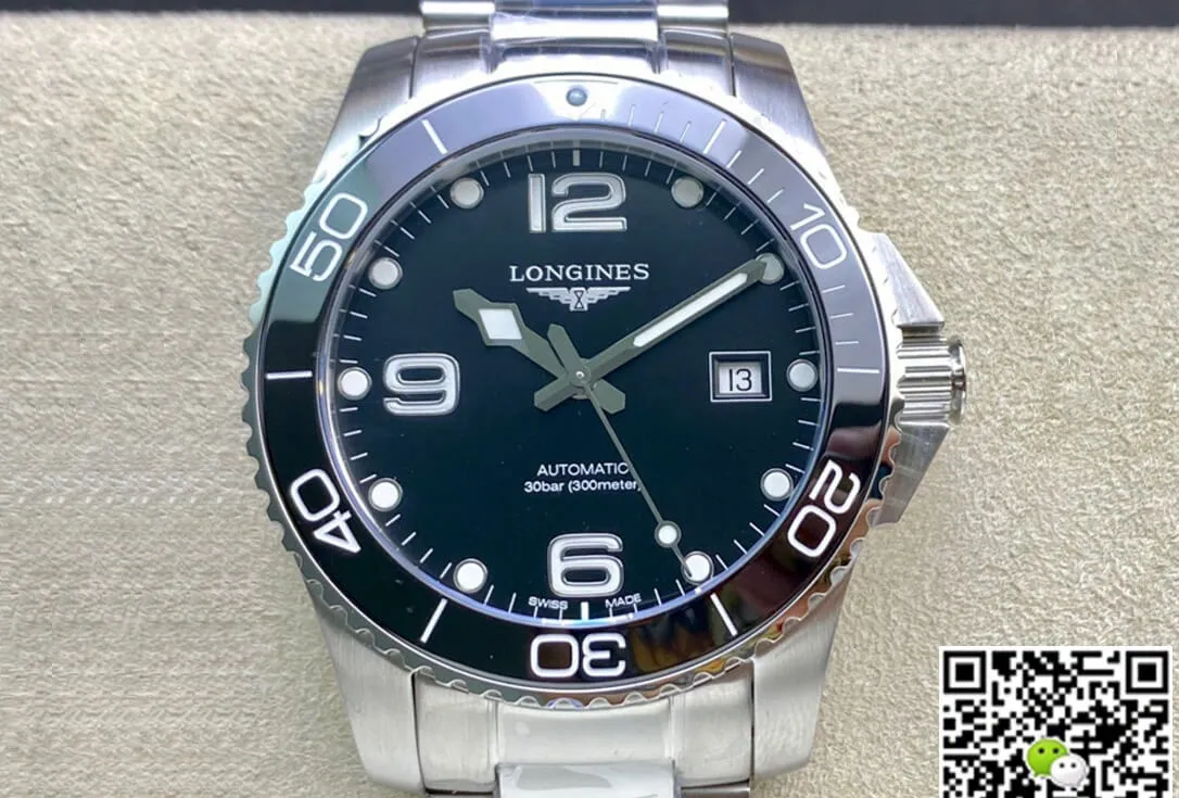 Longines HydroConquest L3.781.4.56.6 ZF Factory 1:1 Best Edition Replica Watch Black Dial Swiss L888.2