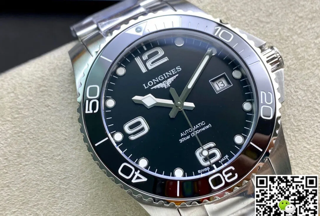 Longines HydroConquest L3.781.4.56.6 ZF Factory 1:1 Best Edition Replica Watch Black Dial Swiss L888.2