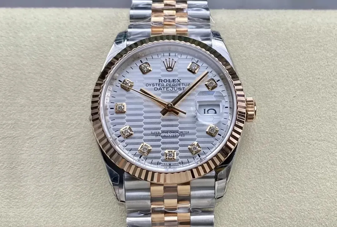 Rolex Datejust M126231-0039 36MM VS Factory 1:1 Best Edition Replica Watch Silver Diamond Dial