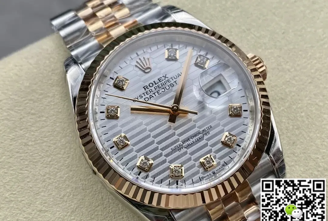 Rolex Datejust M126231-0039 36MM VS Factory 1:1 Best Edition Replica Watch Silver Diamond Dial