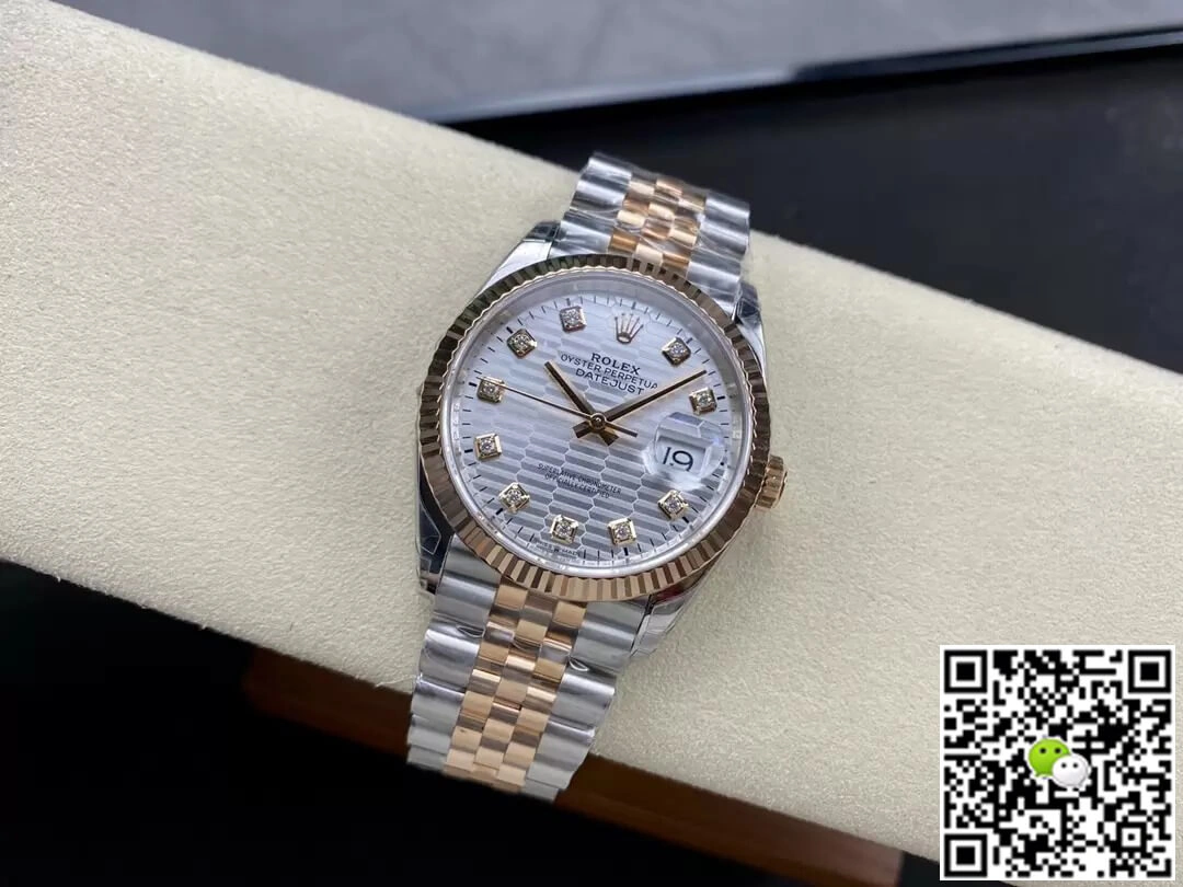 Rolex Datejust M126231-0039 36MM VS Factory 1:1 Best Edition Replica Watch Silver Diamond Dial