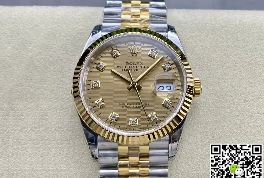 Rolex Datejust M126233-0045 36MM VS Factory 1:1 Best Edition Replica Watch Yellow Diamond Dial