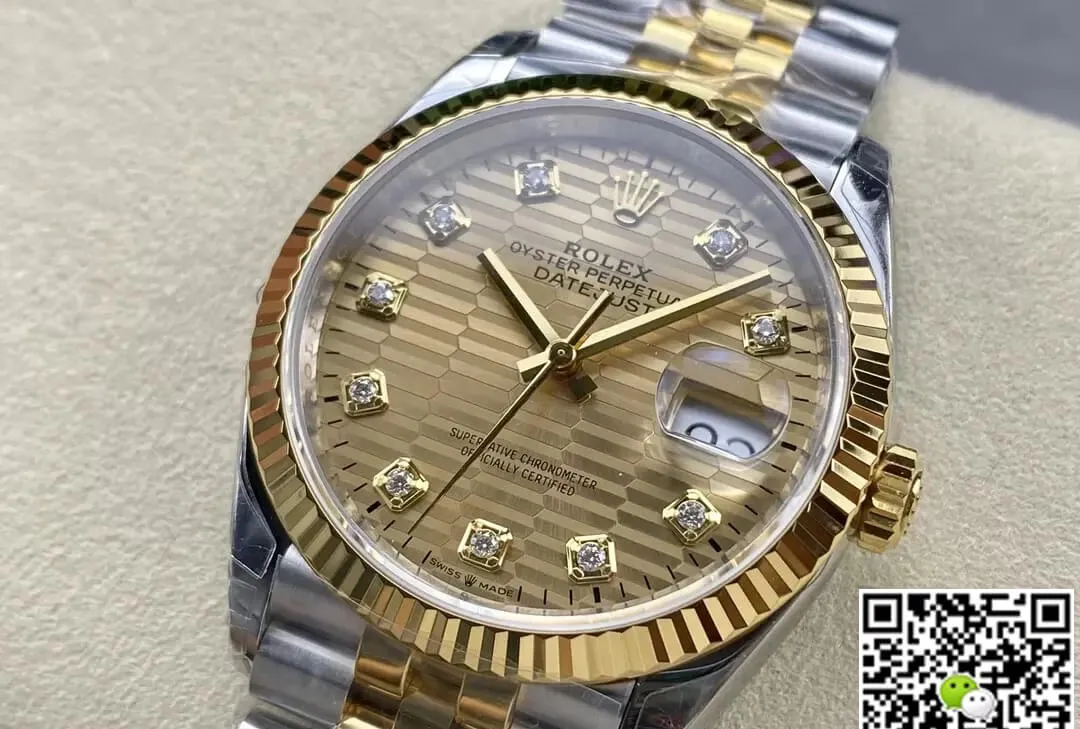Rolex Datejust M126233-0045 36MM VS Factory 1:1 Best Edition Replica Watch Yellow Diamond Dial