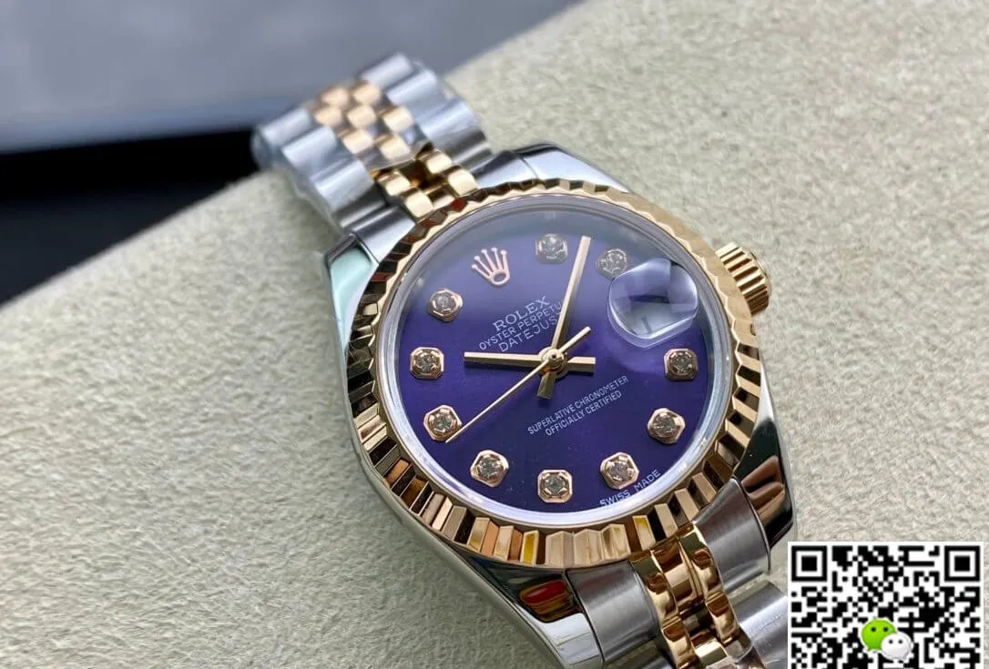 Rolex Datejust M279171-0015 28MM BP Factory 1:1 Best Edition Replica Watch Purple Diamond Dial