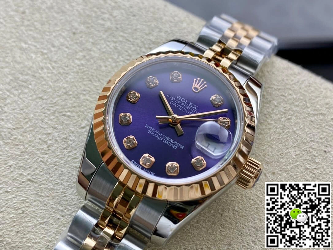 Rolex Datejust M279171-0015 28MM BP Factory 1:1 Best Edition Replica Watch Purple Diamond Dial