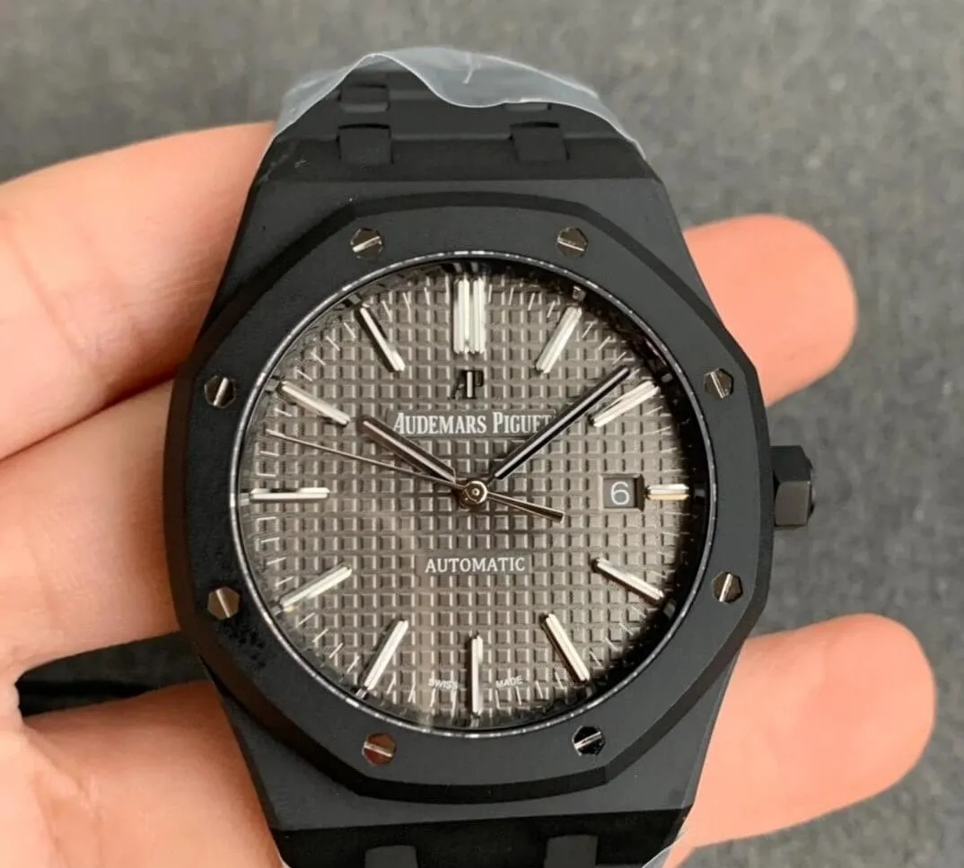 Audemars Piguet Royal Oak 15400 DLC Version ZF Factory 1:1 Best Edition Replica Watch Grey Dial