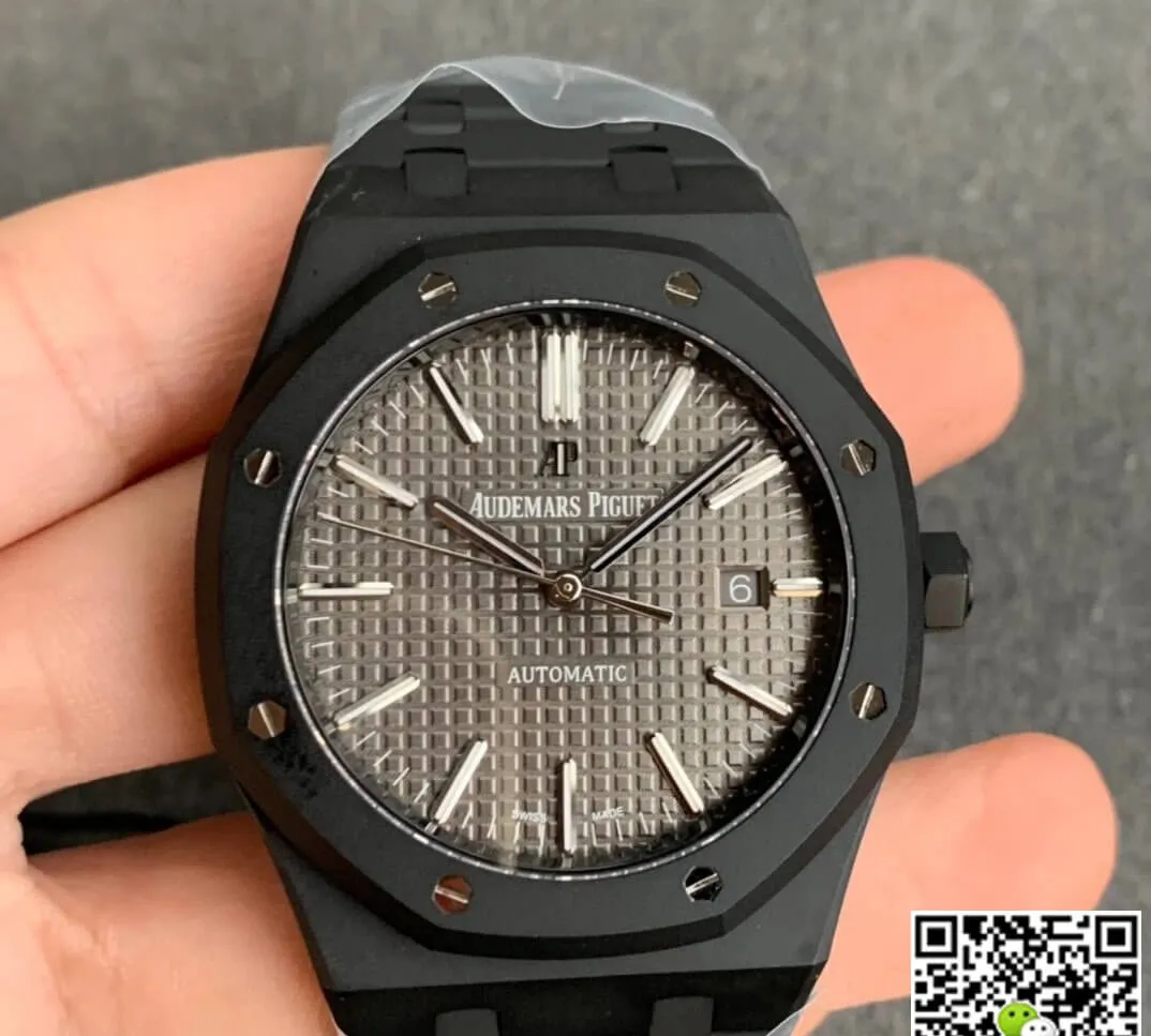Audemars Piguet Royal Oak 15400 DLC Version ZF Factory 1:1 Best Edition Replica Watch Grey Dial