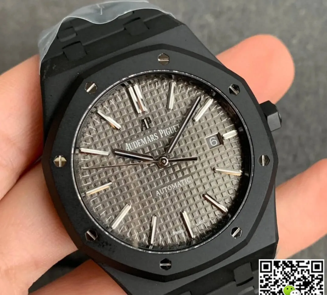 Audemars Piguet Royal Oak 15400 DLC Version ZF Factory 1:1 Best Edition Replica Watch Grey Dial