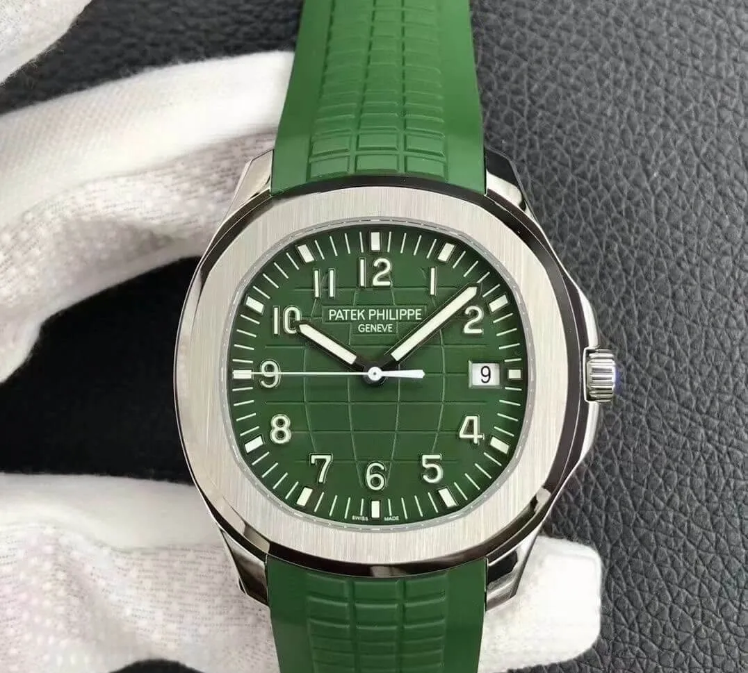 Patek Philippe Aquanaut 5168G 3K Factory 1:1 Best Edition Replica Watch Green Strap