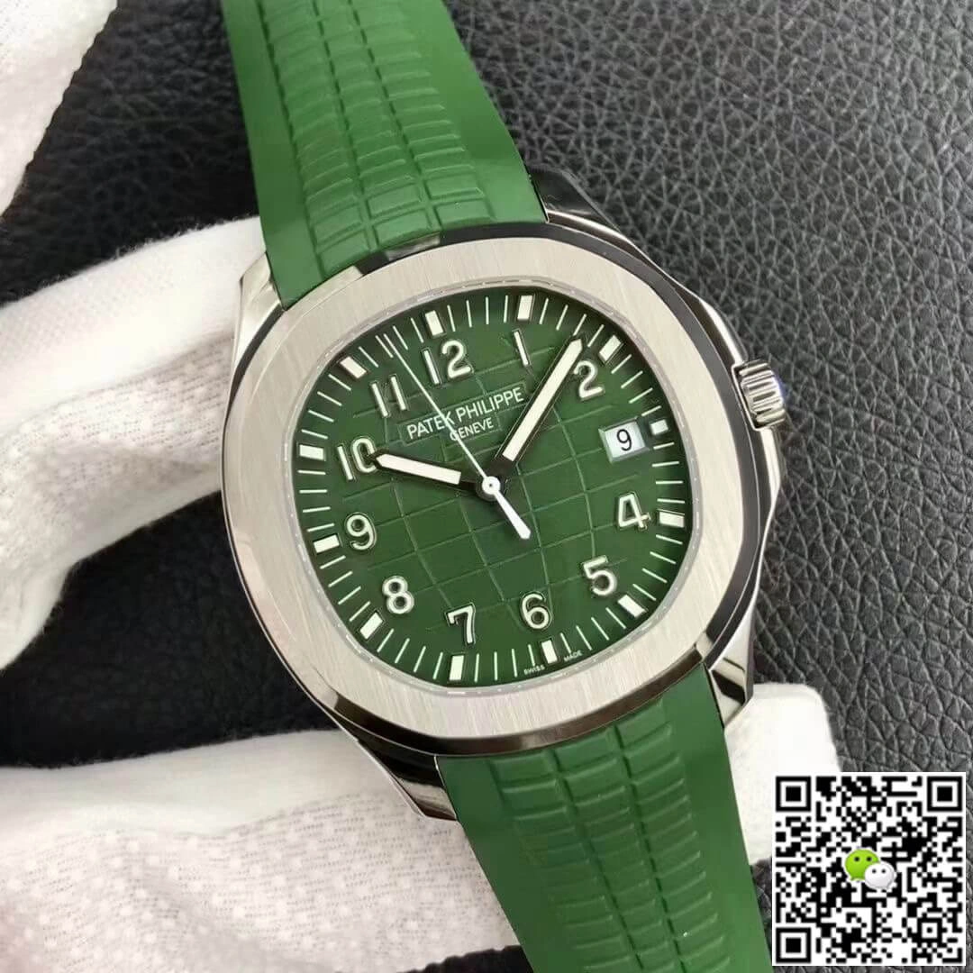 Patek Philippe Aquanaut 5168G 3K Factory 1:1 Best Edition Replica Watch Green Strap