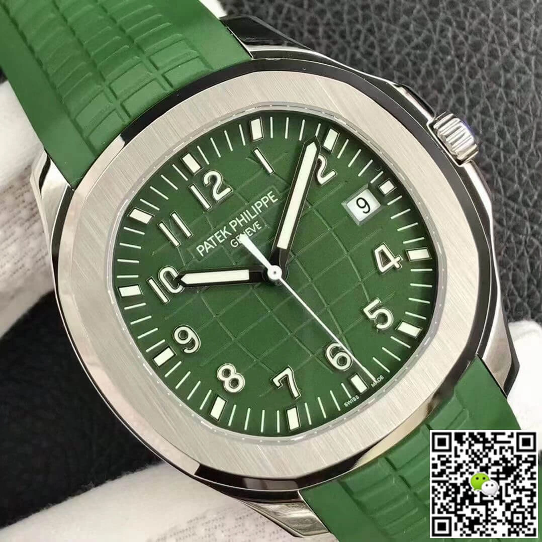 Patek Philippe Aquanaut 5168G 3K Factory 1:1 Best Edition Replica Watch Green Strap