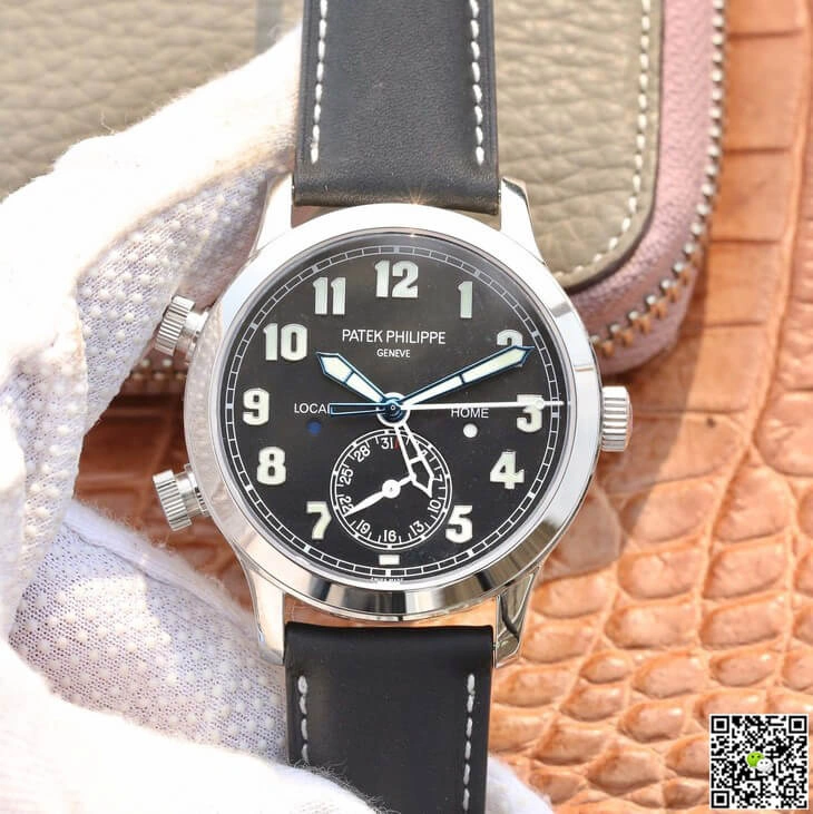 Patek Philippe Calatrava 5524 GR Factory 1:1 Best Edition Replica Watch Black Strap