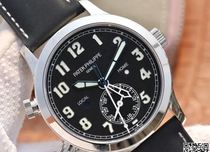 Patek Philippe Calatrava 5524 GR Factory 1:1 Best Edition Replica Watch Black Strap