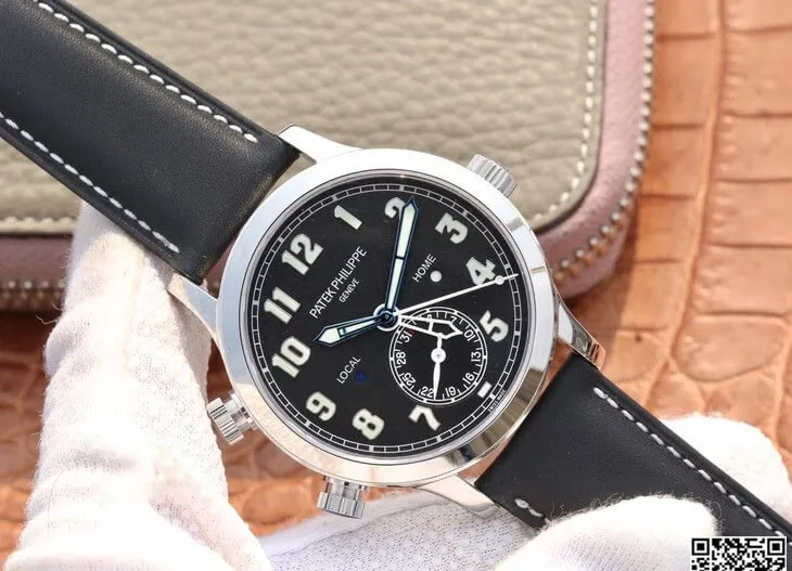 Patek Philippe Calatrava 5524 GR Factory 1:1 Best Edition Replica Watch Black Strap