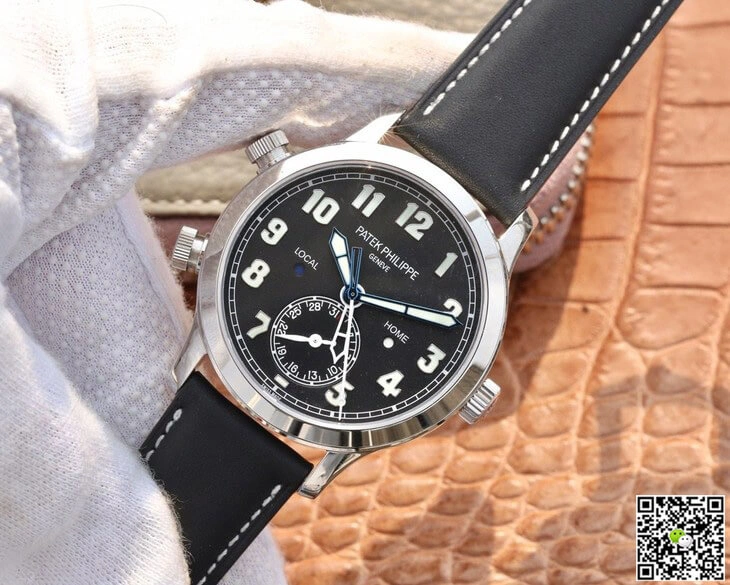 Patek Philippe Calatrava 5524 GR Factory 1:1 Best Edition Replica Watch Black Strap