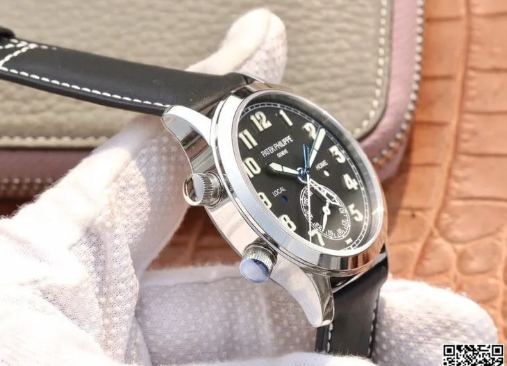 Patek Philippe Calatrava 5524 GR Factory 1:1 Best Edition Replica Watch Black Strap