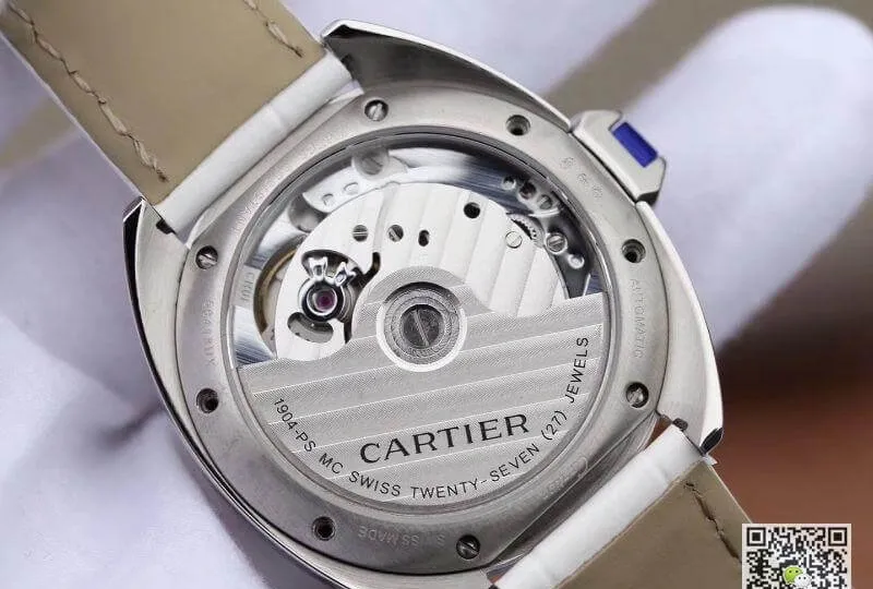 Cle De Cartier Automatic 35mm Ladies WJCL0032 1:1 Best Edition Replica Watch Swiss ETA1847 White Strap