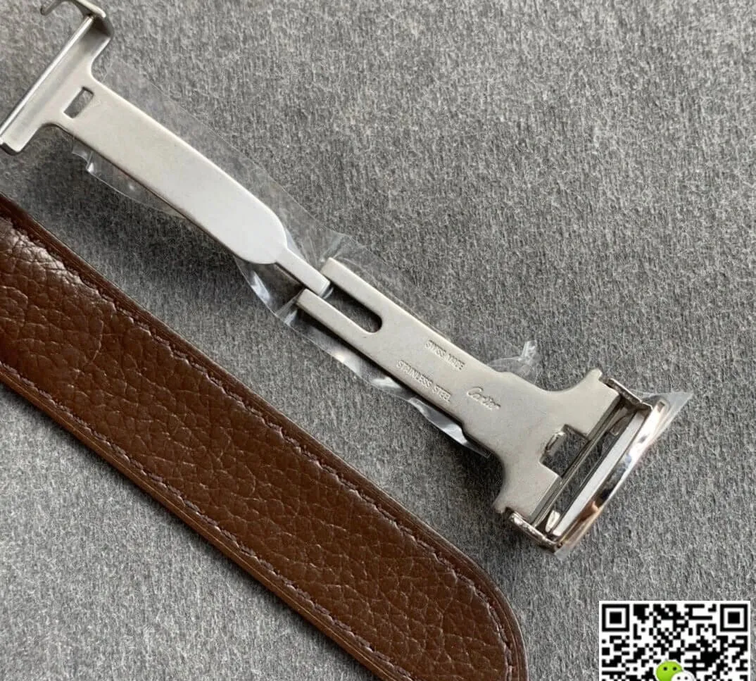 Cartier Tank WSTA0030 K11 Factory 1:1 Best Edition Replica Watch Black Leather Strap