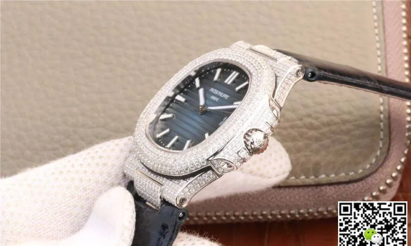 Patek Philippe Nautilus 5719 1G-001 KM Factory 1:1 Best Edition Replica Watch Swiss ETA324 Blue Dial