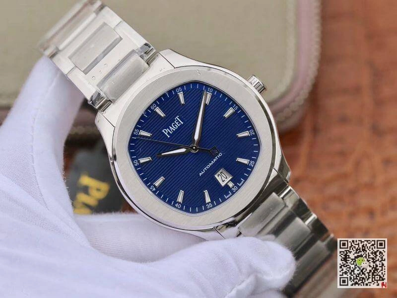 Piaget Polo’ S G0A41002 MKS Factory 1:1 Best Edition Replica Watch Blue Textured Dial On Stainless Steel Bracelet Swiss ETA 1110