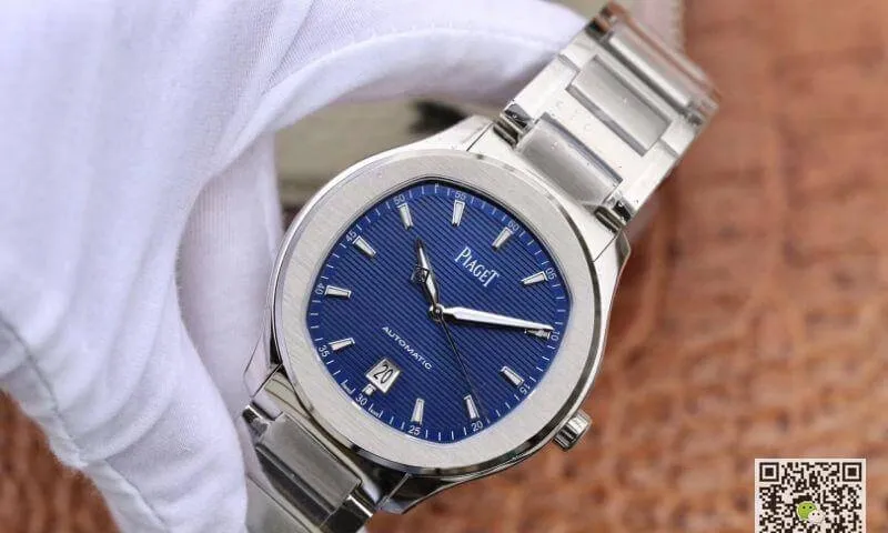 Piaget Polo’ S G0A41002 MKS Factory 1:1 Best Edition Replica Watch Blue Textured Dial On Stainless Steel Bracelet Swiss ETA 1110