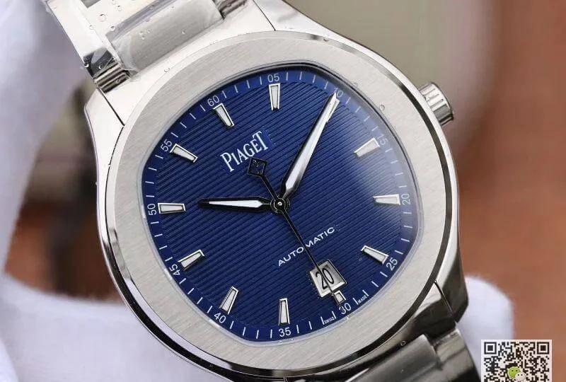 Piaget Polo’ S G0A41002 MKS Factory 1:1 Best Edition Replica Watch Blue Textured Dial On Stainless Steel Bracelet Swiss ETA 1110
