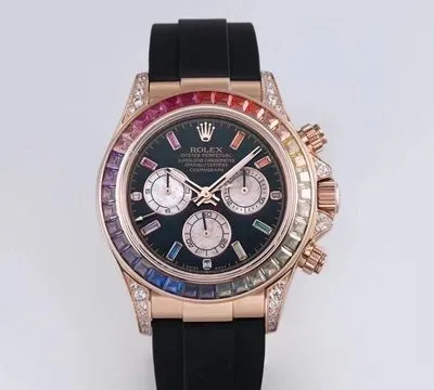 Rolex Daytona 116595RBOW BL Factory 1:1 Best Edition Replica Watch Rose Gold Swiss ETA4130