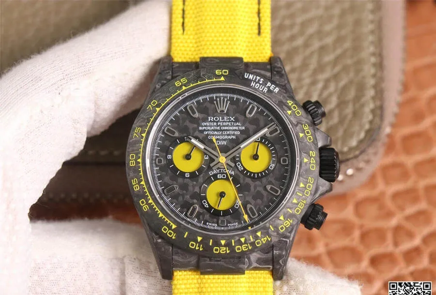 Rolex Daytona Diw Retrofit Version WWF Factory 1:1 Best Edition Replica Watch Yellow Strap
