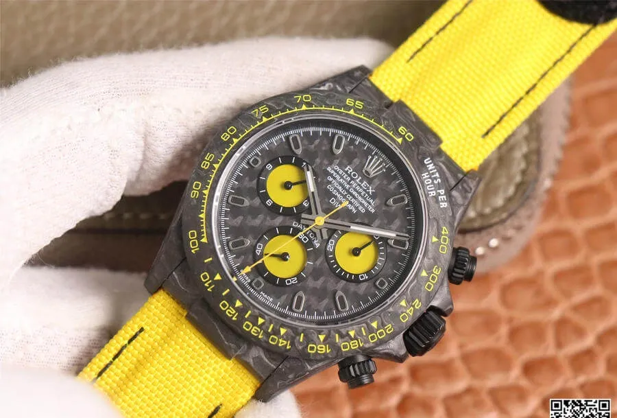 Rolex Daytona Diw Retrofit Version WWF Factory 1:1 Best Edition Replica Watch Yellow Strap