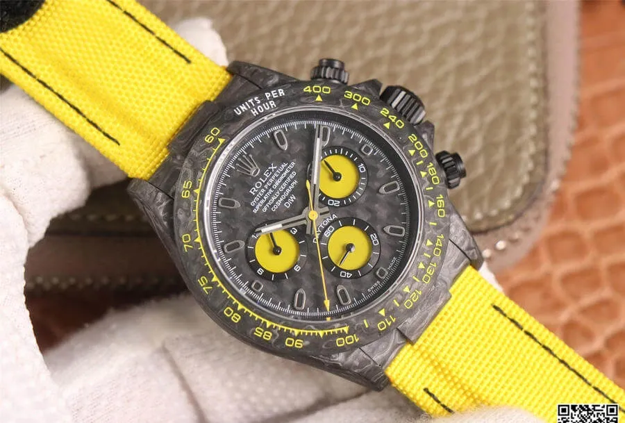 Rolex Daytona Diw Retrofit Version WWF Factory 1:1 Best Edition Replica Watch Yellow Strap