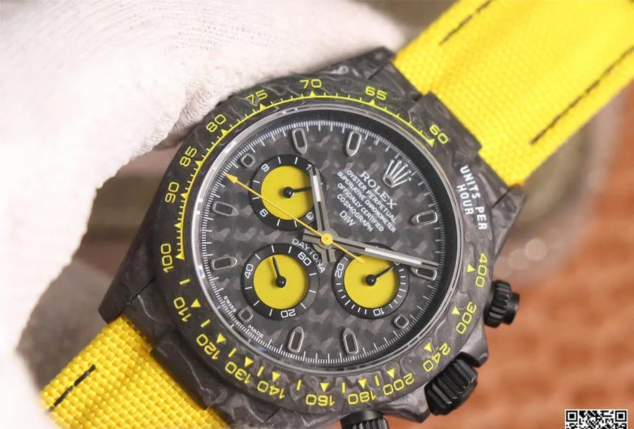 Rolex Daytona Diw Retrofit Version WWF Factory 1:1 Best Edition Replica Watch Yellow Strap