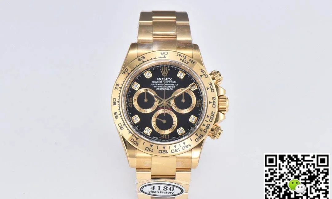 Rolex Cosmograph Daytona M116508-0016 Clean Factory 1:1 Best Edition Replica Watch Black Diamond Dial