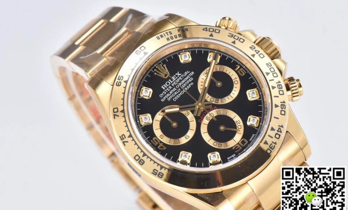 Rolex Cosmograph Daytona M116508-0016 Clean Factory 1:1 Best Edition Replica Watch Black Diamond Dial