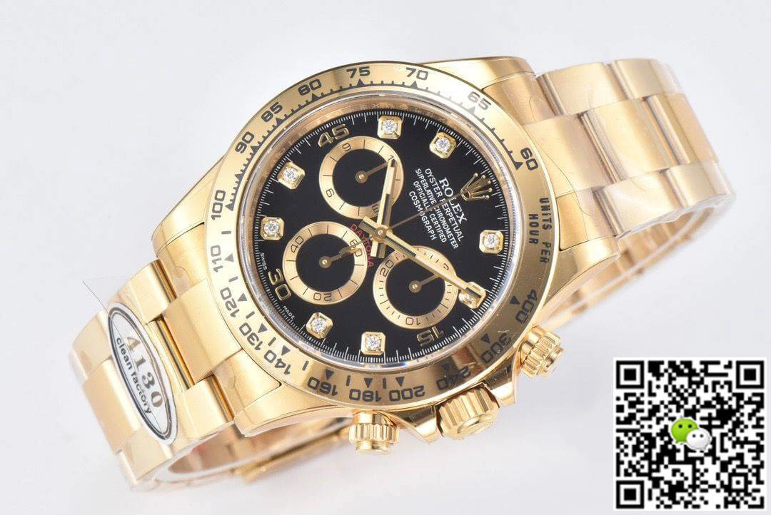 Rolex Cosmograph Daytona M116508-0016 Clean Factory 1:1 Best Edition Replica Watch Black Diamond Dial