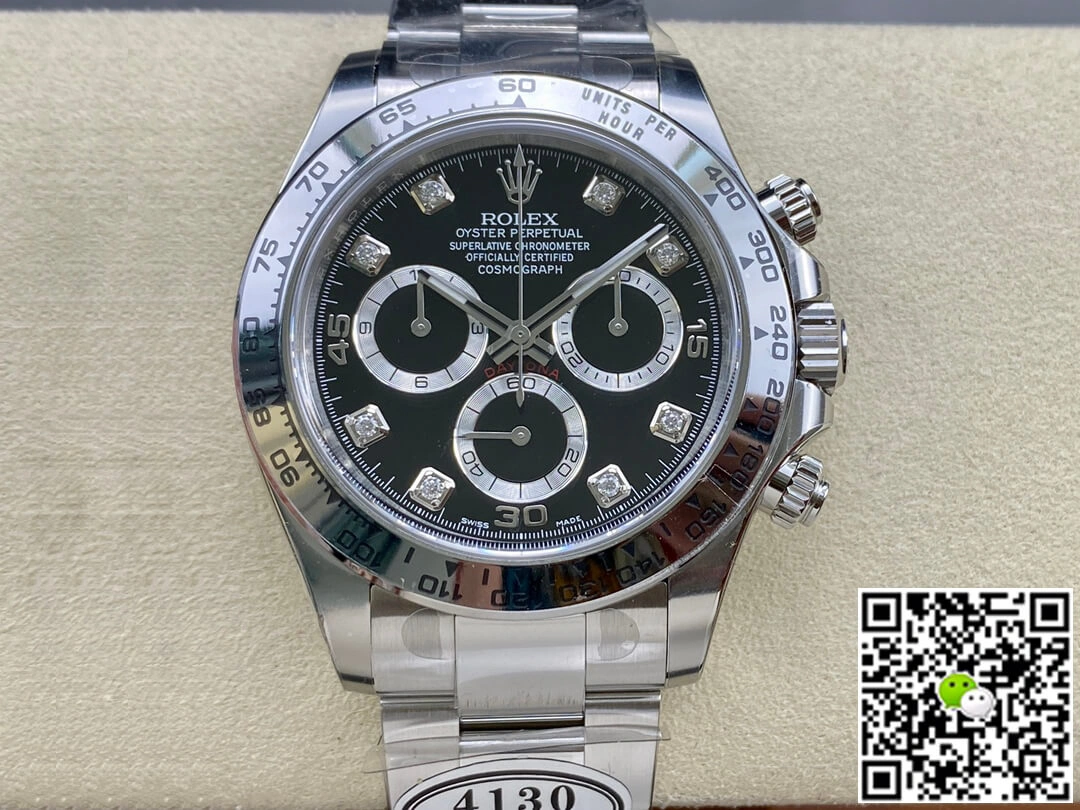 Rolex Cosmograph Daytona M116509-0055 Clean Factory 1:1 Best Edition Replica Watch Black Diamond Dial