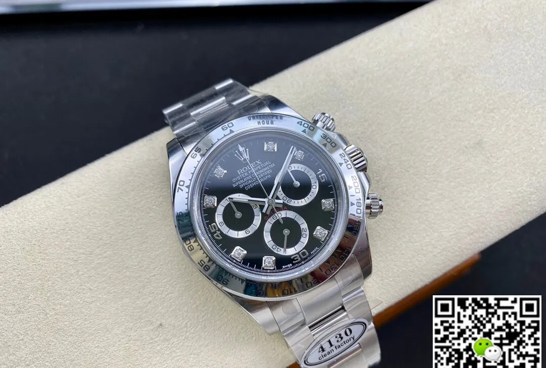 Rolex Cosmograph Daytona M116509-0055 Clean Factory 1:1 Best Edition Replica Watch Black Diamond Dial
