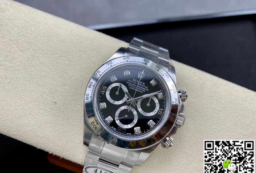 Rolex Cosmograph Daytona M116509-0055 Clean Factory 1:1 Best Edition Replica Watch Black Diamond Dial