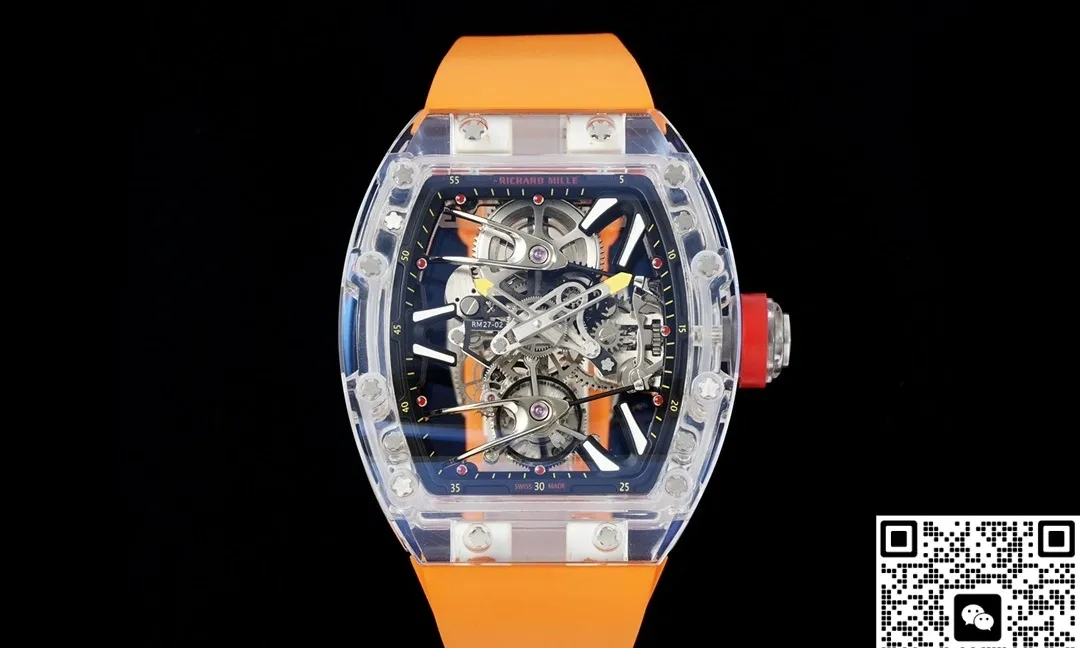 RM Factory Richard Mille RM27-02 Tourbillon Orange strap 1:1 Best Edition Replica Watch