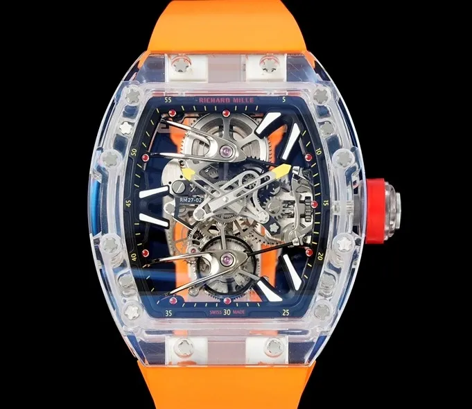 RM Factory Richard Mille RM27-02 Tourbillon Orange strap 1:1 Best Edition Replica Watch