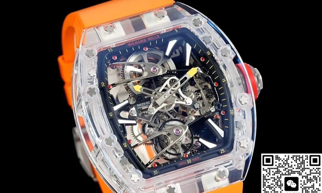 RM Factory Richard Mille RM27-02 Tourbillon Orange strap 1:1 Best Edition Replica Watch