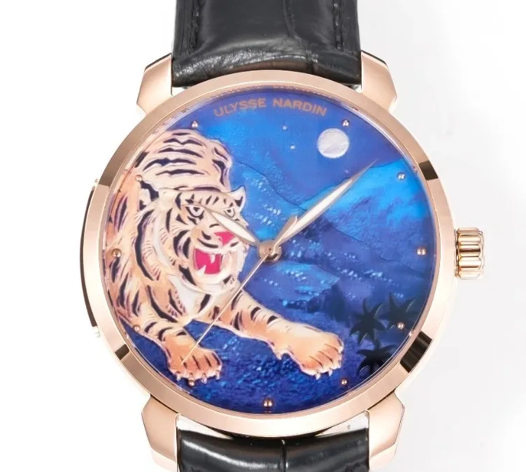FL Factory Ulysse Nardin CLASSICO 8152-111LE-9E-TIGER-1A 1:1 Best Edition Replica Watch