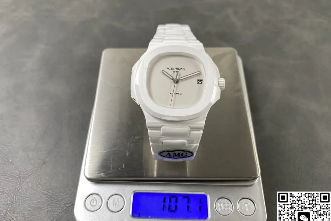 AMG Factory V2 Patek Philippe Nautilus 5711 White Ceramic 1:1 Best Edition Replica Watch
